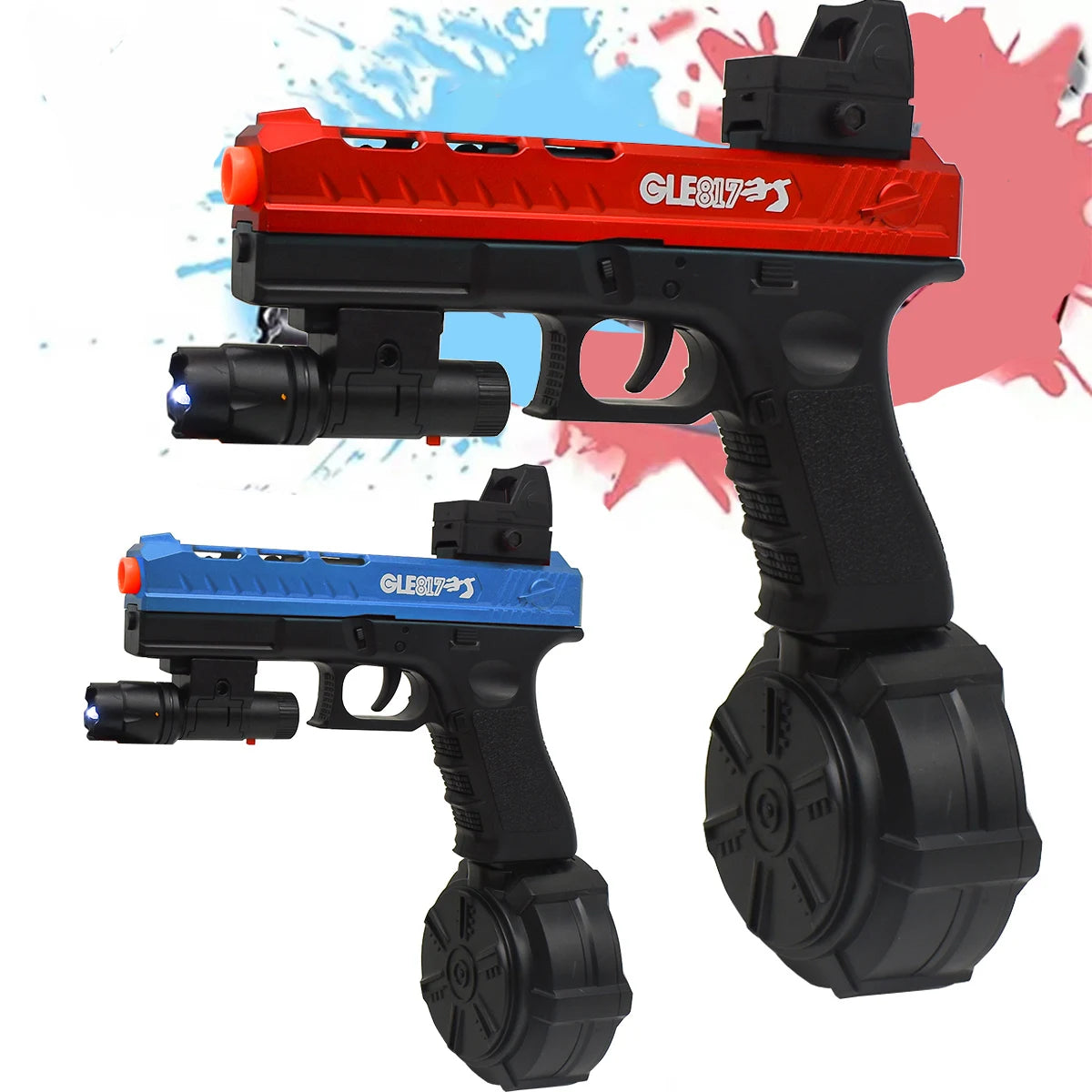 2 in 1 Automatic Shooting Splash Ball Airsoft Electric Christmas Toy Gun Water Ball Weapon Pistol Outdoor Sports Gel Kids Adults
