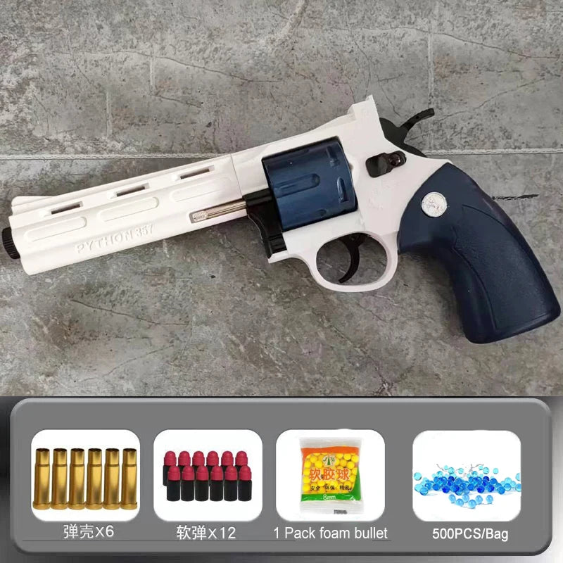 ZP5 357 Revolver Pistol Soft Foam Bullet Launcher Toy Gun Gel Ball Weapon Airsoft Shotgun Pistola for Kids Gift