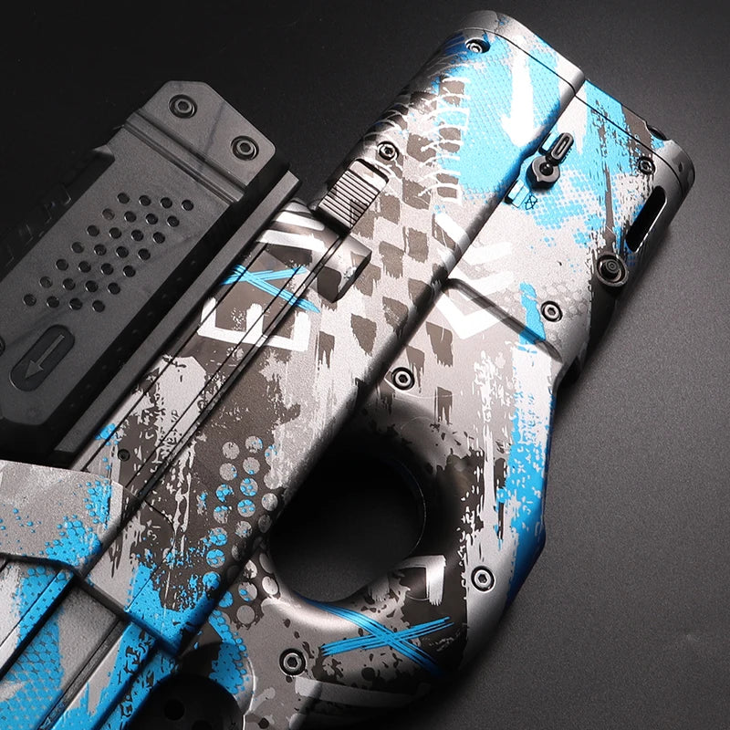 P90 Electric Gel Gun Toy Gun, Fully Automatic Splash Ball Toy Gun Suitable for Outdoor Activities -, Outdoor Shooting Team Game