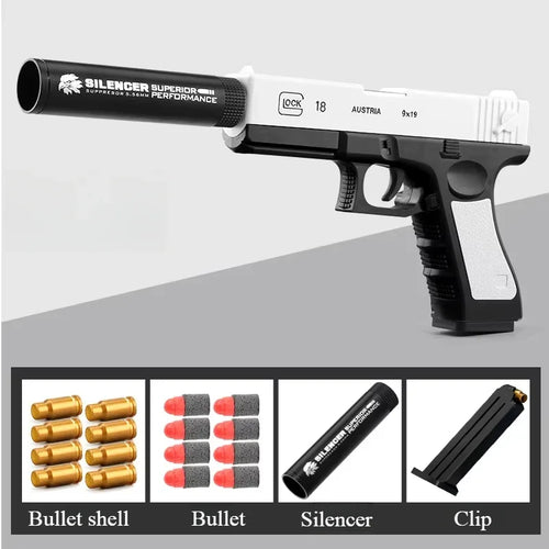 2025 New Shell Ejecting GLK M1911 Glock Airsoft Pistol Soft Bullet Toy Gun Weapon Children Armas Blaster Shoot Outdoor Game Boys