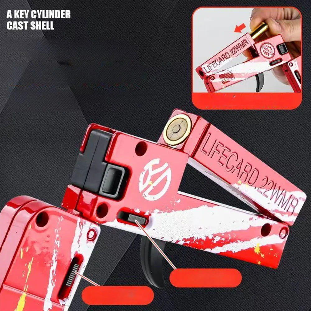 Life Card Toy Gun Mini Gun Toy For Boy Little Gun Look Real Age 8+ Birthday Gift Drop ship Shopify