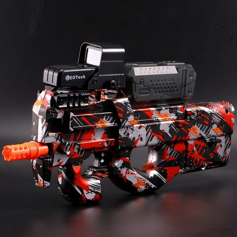 P90 Electric Gel Gun Toy Gun, Fully Automatic Splash Ball Toy Gun Suitable for Outdoor Activities -, Outdoor Shooting Team Game