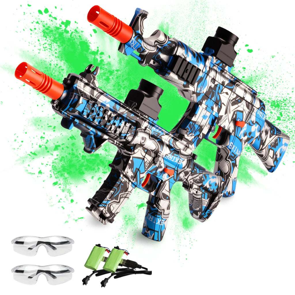 2-Pack Gel Ball Blaster, Electric Auto-Fire Splatter Gun,Outdoor/Indoor Games (Ages 14+)